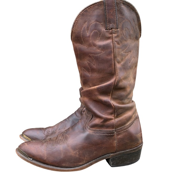 Durango Women’s Distressed Slouch Brown Leather Slouchy Western Boots Size 10 - Picture 15 of 15